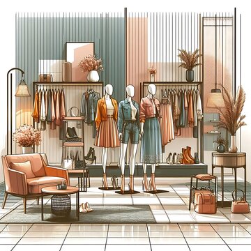 Luxury boutique interior