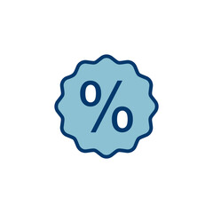 Obraz premium Discount icon vector isolated on white background. Discount tag icon.