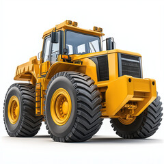 Fototapeta premium A compact heavy machinery vehicle with large tires and robust design, ideal for tough construction tasks