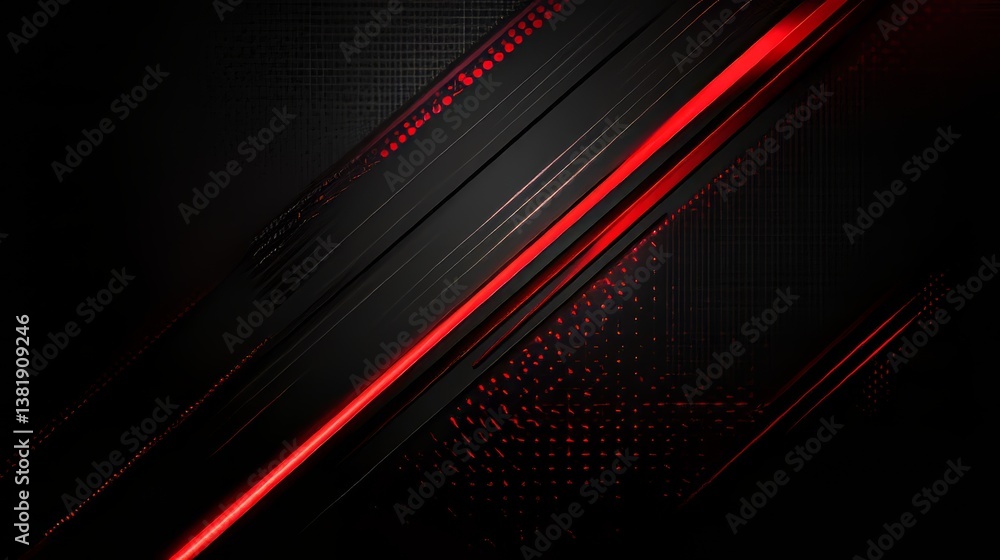 Poster a striking black and red abstract design with diagonal lines and textured patterns creates a modern 