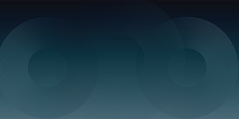 Abstract blue glowing geometric lines on dark blue background. Modern shiny blue circle lines pattern. Futuristic technology concept. Suit for cover, poster, banner, brochure, header, website