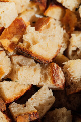 pieces of ripped up sourdough bread to make croutons