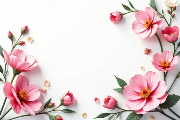 Delicate, small-scale floral print on white background, bloom, repeat