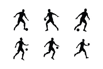 Dynamic Black and White Soccer Players in Action