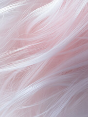 ピンクホワイトのヘアカラーの髪のクローズアップ