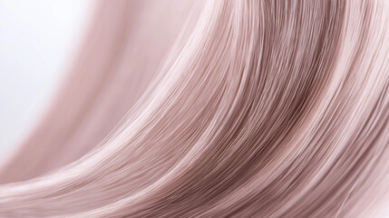 モーヴ、ピンクアッシュのヘアカラーの髪のクローズアップ