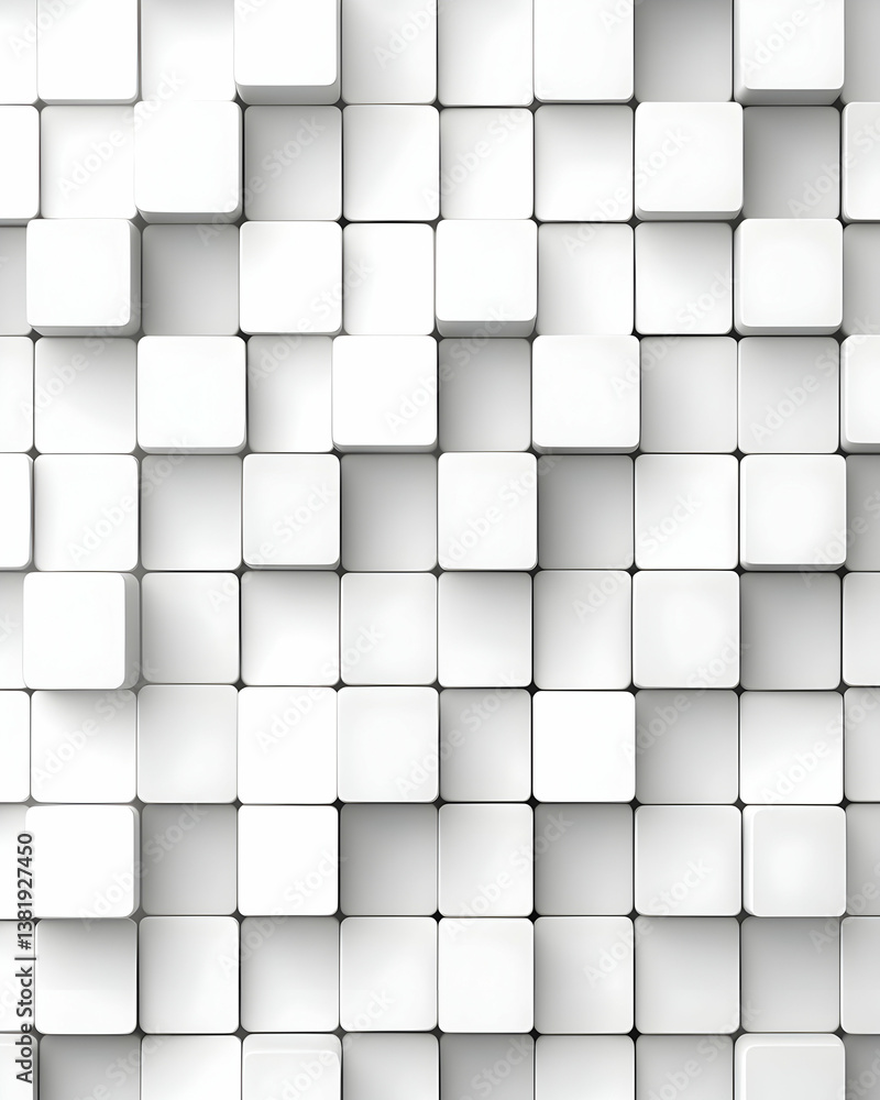 Poster abstract white cube texture background. generative ai