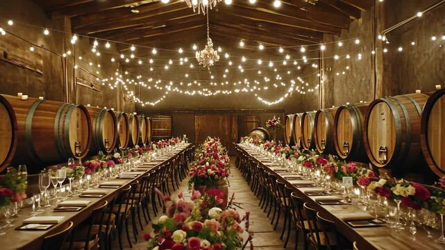 Rustic Winery Wedding Reception