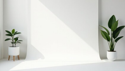 Bright, unblemished white backdrop ideal for product displays, minimal, product background