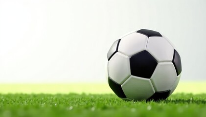 Obraz premium Perfectly centered football, pristine white backdrop, game day, sports