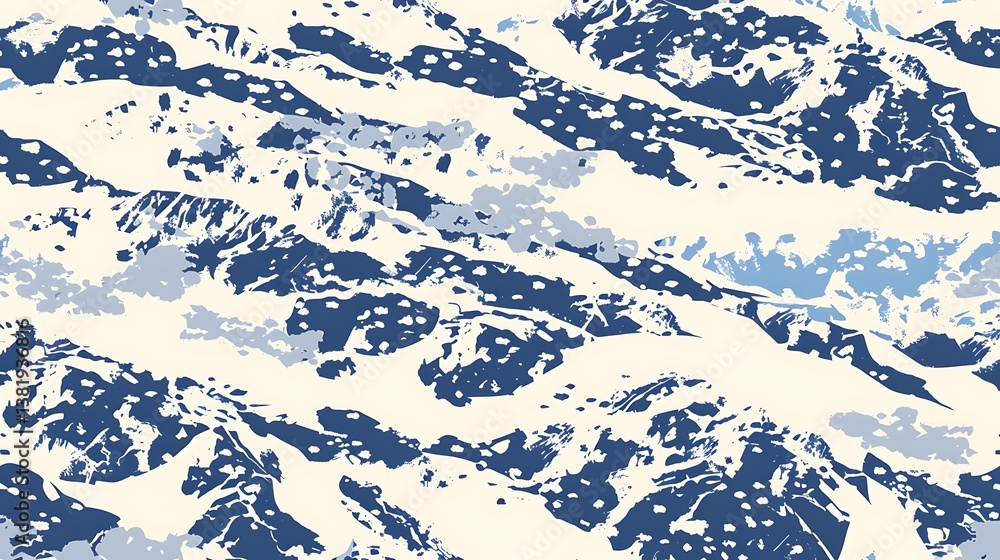 Poster abstract landscape of mountains and areas of varying color and texture