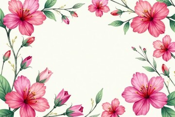 Delicate watercolor flower motif, endlessly repeating, watercolor, spring