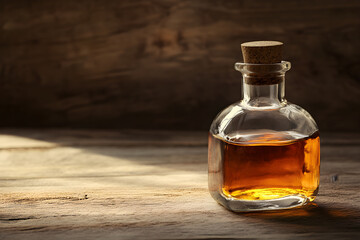 Vintage Vinegar Elegance: Classic Glass Bottle Capturing Tradition's Tang