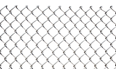 Fototapeta premium Isolated Chain Link Fence on transparent background