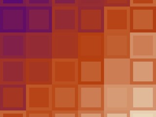 An abstract background features a grid of squares.  The squares blend smoothly from dark purple to light beige, creating a gradient effect.