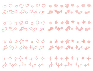 水彩風かわいい手描きアイコン素材