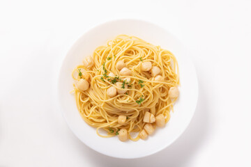 イタヤ貝のバター醤油パスタ