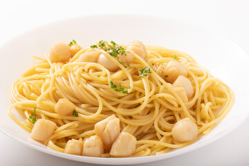 イタヤ貝のバター醤油パスタ