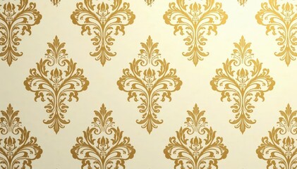 Intricate floral damask pattern in muted golds and creams , flower, interior design, background pattern