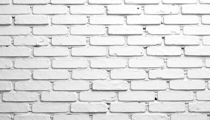 Obraz premium Grunge effect on a white brick surface with cracked and uneven appearance, grunge, uneven