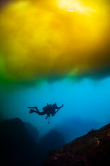 Underwater aurora