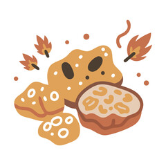 Asafoetida Resin Flat Vector Illustration