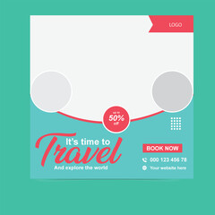 Explore the World Facebook and Instagram Posts For Travel Agency - Book Your Dream Vacation Today. Perfect Vacation, Affordable Getaways, Customized Tours, Exclusive Deals Now!


