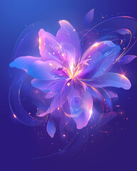 Floral flower vector Illustrations on white background
