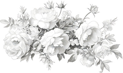 Floral flower vector Illustrations on white background
