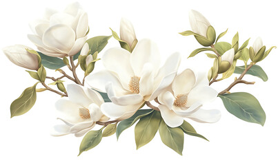 Fototapeta premium Floral flower vector Illustrations on white background