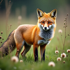 Obraz premium red fox vulpes