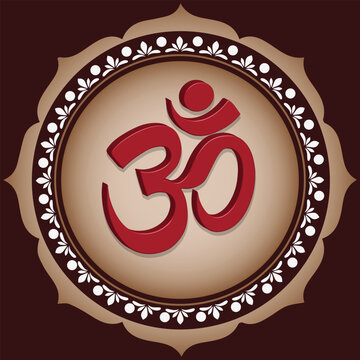 Om (Aum) symbol, which is considered the primordial sound of the universe in Hinduism, Buddhism, and Jainism. Om represents the essence of ultimate reality, consciousness, and spiritual enlightenment.