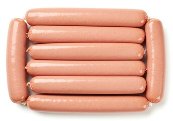 Raw hot dogs processed meat