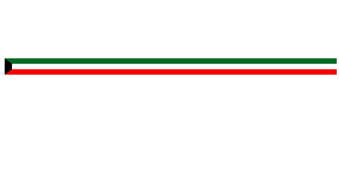 Obraz premium Long Kuwait Flag Ribbon