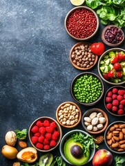 Colorful array of healthy foods (1)