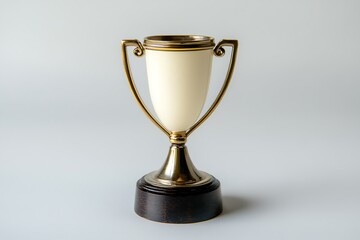Elevated Trophy on Pedestal, Symbolizing Triumph and Achievements in Competition