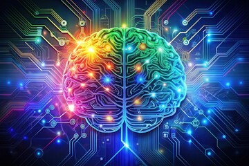 Illuminated Neural Pathways A Symbolic Representation of Cognitive Processes and Technological Interconnectivity
