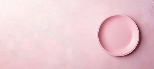 pink plates, pink table