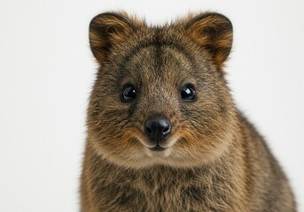 Fototapeta premium Adorable quokka close-up portrait furry