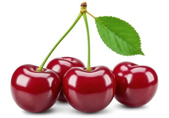 Ripe cherries deep red color