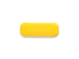 A vibrant yellow gel capsule, isolated on white, perfect for supplement and pharmaceutical marketing. Generative AI