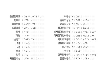 명칭별 점자안내