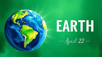 This vibrant image celebrates Earth Day, observed annually on April 22, highlighting environmental awareness and sustainability