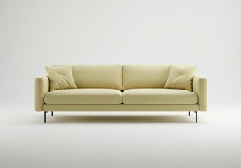 Modern minimalist sofa pale yellow