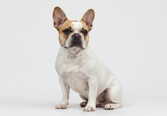 Fototapeta premium French bulldog sitting pose alert