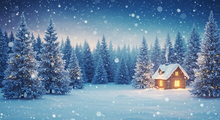 Naklejka premium Winter's Silent Embrace AI Generated