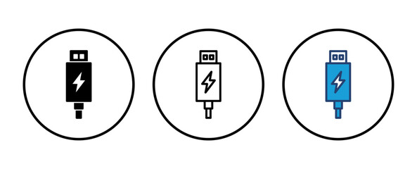 Usb icon vector. Flash disk icon vector