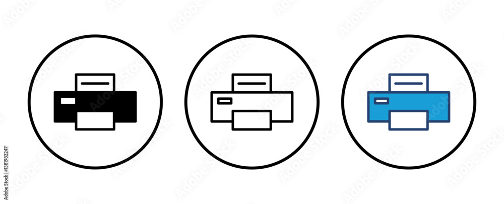 Poster print icon vector. printer icon vector.
