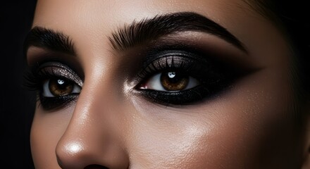 Fototapeta premium Smoky Eye Makeup Closeup.
