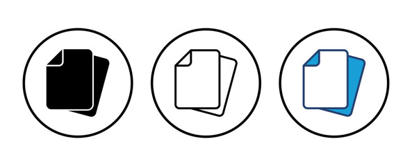 Document icon vector. Paper icon. File Icon